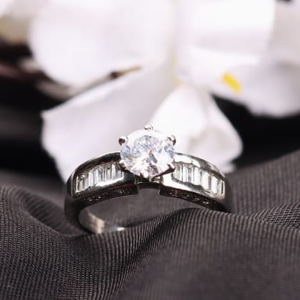 G.Silver Solitaire Ring.