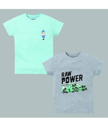 ETCHED DESIGN Pack of 1 Boys Cotton T-Shirt ( Multicolor )