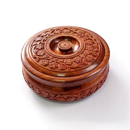 Wooden Roti Box Carving