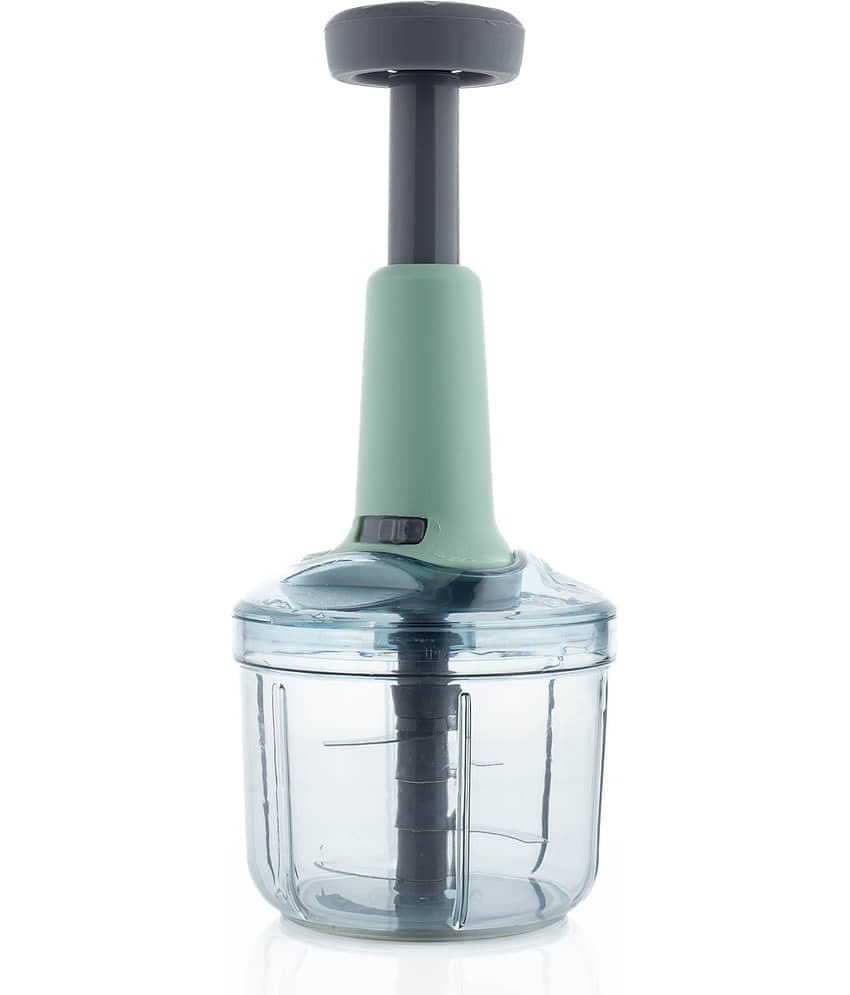 FIT4CHEF Dry Fruit Chopper Multicolour Stainless Steel Mannual Chopper 900 ml ( Pack of 1 )