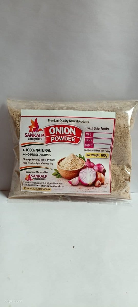 Sankalp Enterprises Onion Powder (100g) | 100% Natural & Preservative-Free | Essential Kitchen Seasoning
