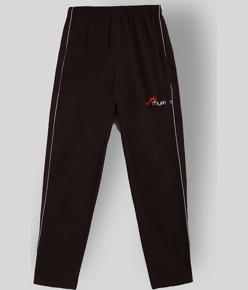 Muffy Pack of 1 Boys Cotton Trackpant ( Brown )