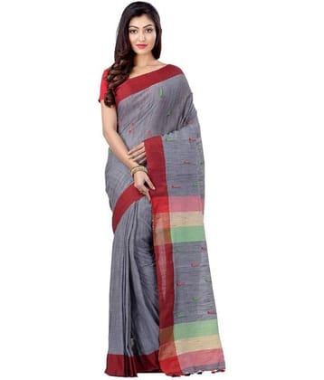 Desh Bidesh Cotton Striped Saree With Unstitched Blouse Piece ( Multicolor )