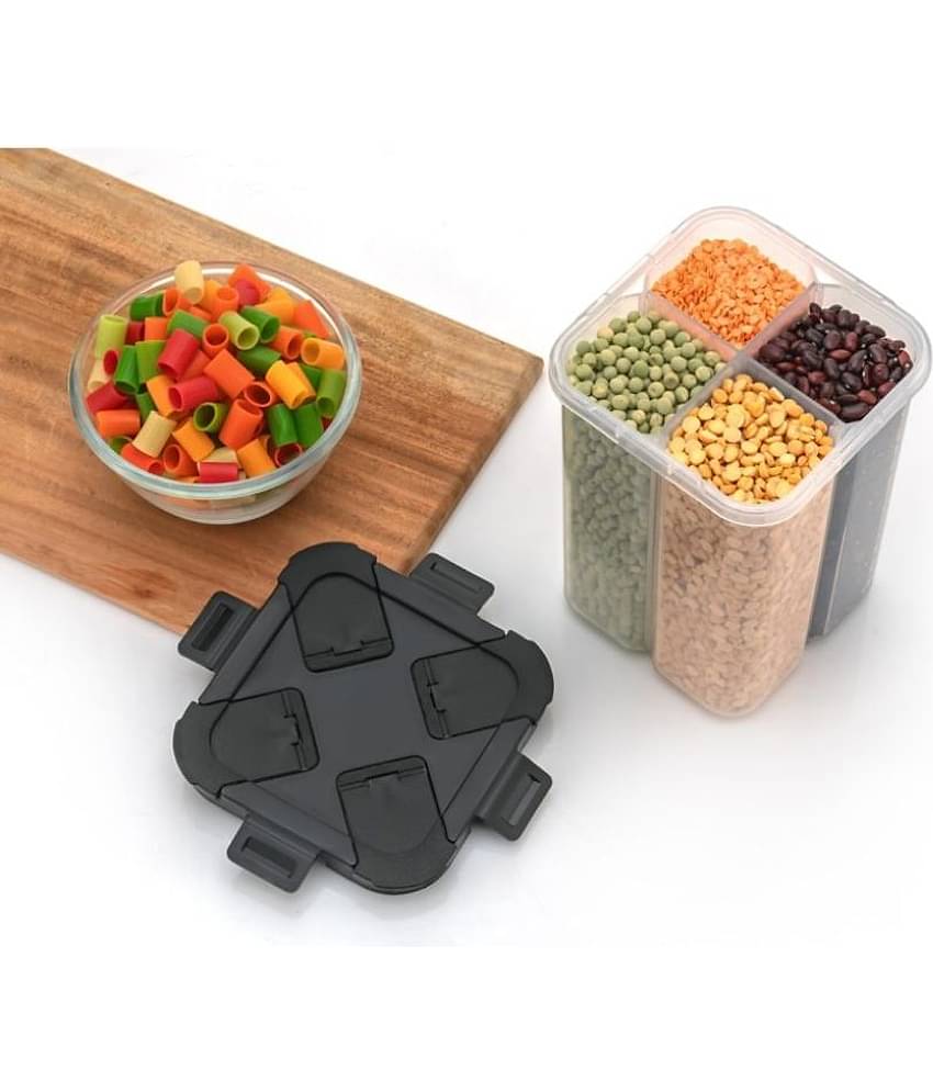 analog kichenware Dal/Pasta/Grocery PET Black Dal Container ( Set of 1 )