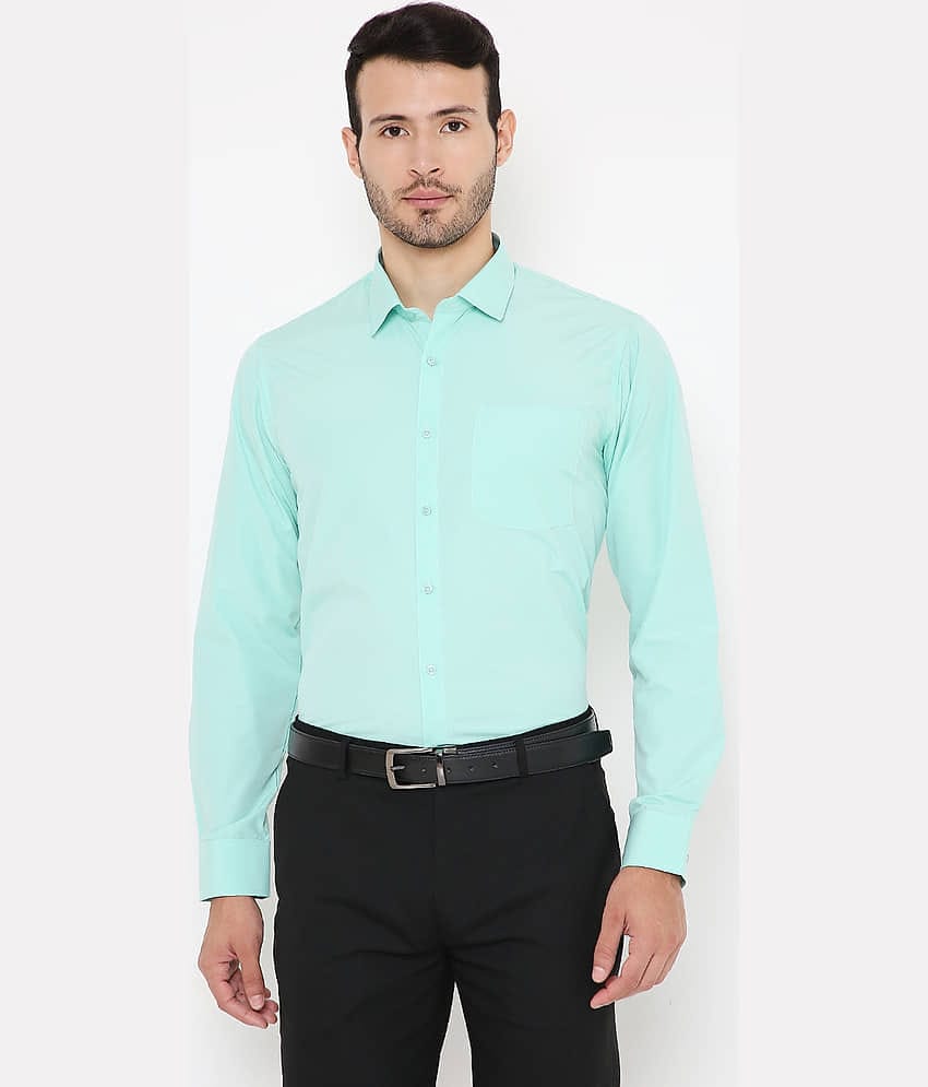 Maharaja - Green Polyester Blend Slim Fit Men's Formal Shirt ( Pack of 1 )