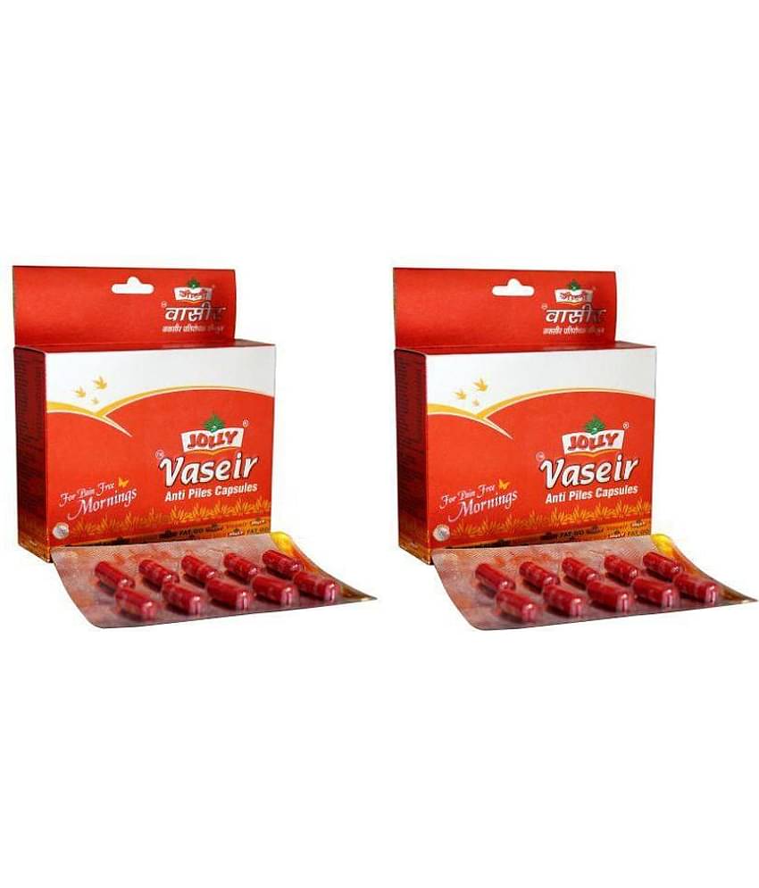 Jolly Pharma Vaseir Anti Piles Capsules - Piles Free Capsules - Pain Relief