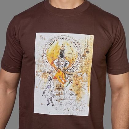TS01  Vital and Varkari(devotee), Pandharpur in a coffee painting