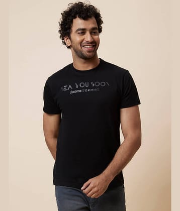 Globus - Black Cotton Regular Fit Men's T-Shirt ( Pack of 1 )
