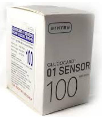 Arkray Glucocard 01 Sensor Blood Glucose Test Strips - 100 Strips (Pack of 1)