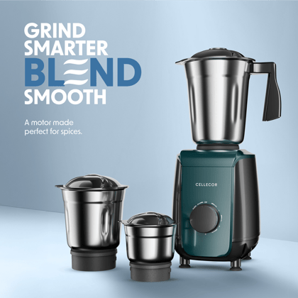 Cellecor 600W Mixer Grinder | CMG60WH | CMG60GR Cellecor 600W Mixer Grinder | CMG60WH | CMG60GR - White