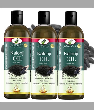 PURE JANGALI ORGANICS Cold Pressed Kalonji Oil - Black Seed Oil - For Hair 300ML