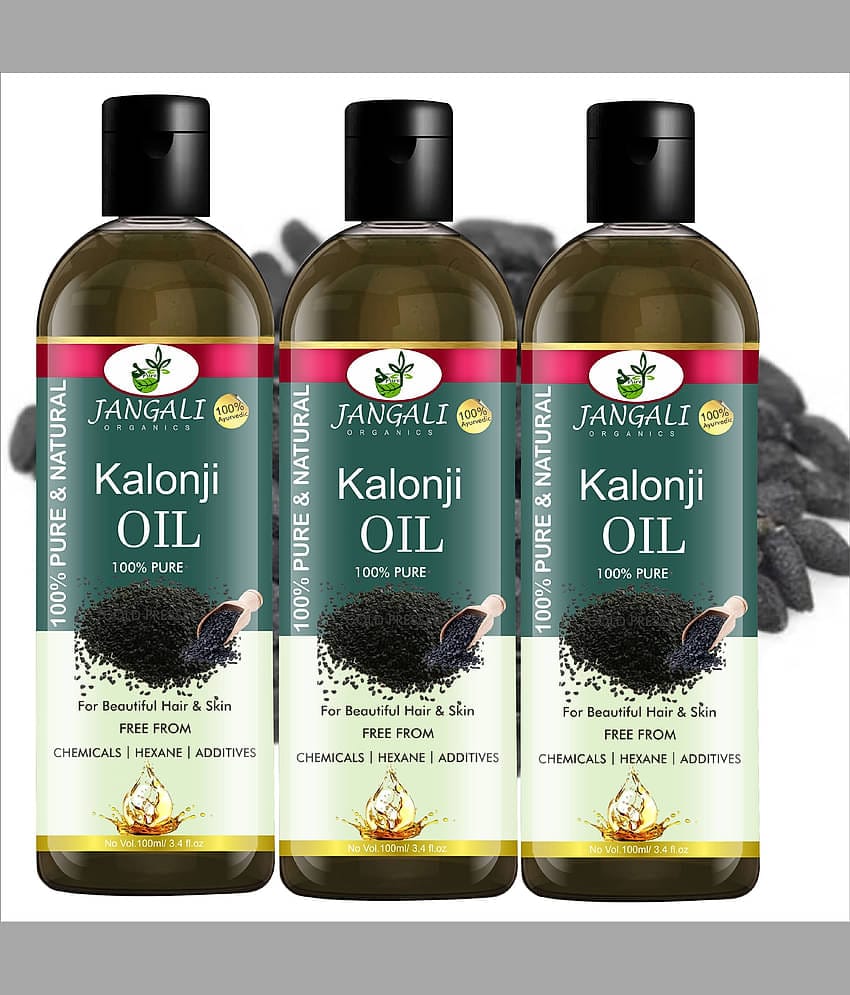 PURE JANGALI ORGANICS Cold Pressed Kalonji Oil - Black Seed Oil - For Hair 300ML