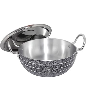 bartan hub Aluminium Enamle Deep Kadhai 4 mm ( 1 ) L