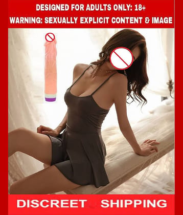 9" Long & Soft Sexy Real Felling Skin Colored Vibrating Dildo For Sexy Girls Vagina -crazynyt