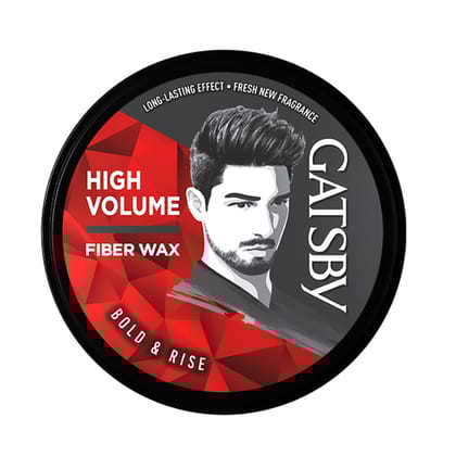 Gatsby Styling Fiber Hair Wax - Bold & Rise 75gm | High Volume, Natural Finish, Strong Hold, Anytime Re-Stylable & Easy Wash Off | For High Quiff Hair Style | Hair Styling Wax for Men Gatsby Styling Fiber Hair Wax - Bold & Rise 75gm | High Volume, Natura