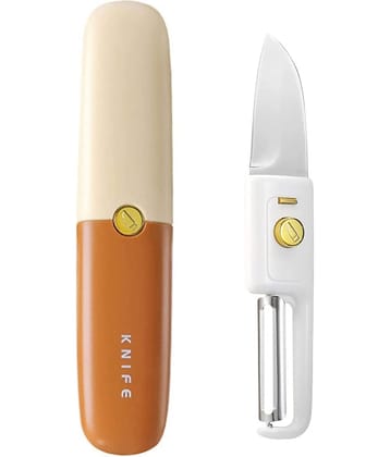 GEEO Multicolor Stainless Steel Utility Knife Blade Length 8 cm ( Pack of 1 )