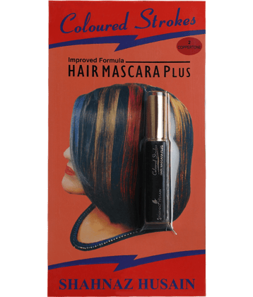 Shahnaz Husain Hair Mascara Plus - Instant Glamour Hair Colour - 10ml/ Shade No.3- Plum