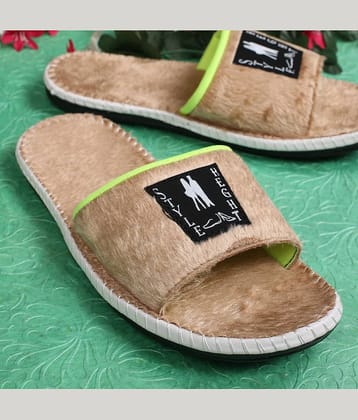 Style Height Tan Men's Slide Flip Flop