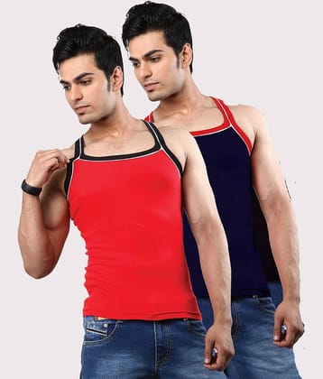 Renox Pack of 2 Cotton Gym Vest For Men ( Multi )