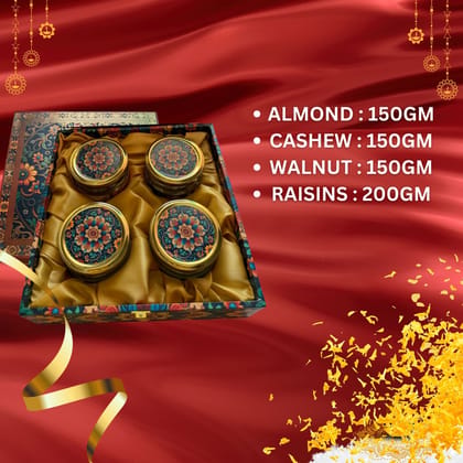 Gift Hamper Dry fruits Gift Box Assorted Mixed Nuts Festive Dry Fruit Gifts Healthy Snack Box Cashew Almond Walnut Raisins Gift Hampers Diwali Gift Box