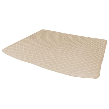 7D ESSENTIALS Car Trunk Base Mat For BMW X1 xDrive 2019 - Custom Designed PU Leather with 7-Layer Depth-Beige Beige