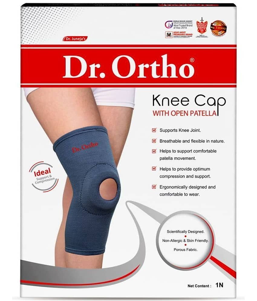 Dr.Ortho Cotton Knee Cap With Open Patella, Knee Support For Men & Women (Free Size)