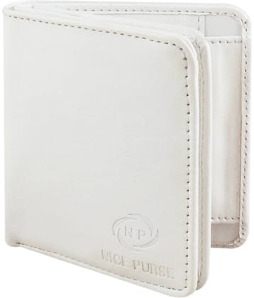 Nice Purse White PU Men's Two Fold Wallet,Regular Wallet ( Pack of 1 )