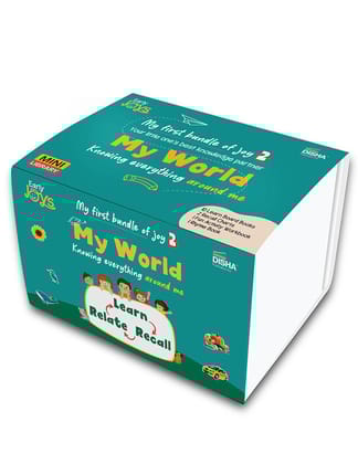 Premium Gift Box Set for 1 - 5 Year Kids/ Children - Early Joys - My First Bundle of Joy 2 - MY WORLD | Learn, Recall, Relate | 10 Board, 2 Activity Books & 2 Charts in a Utility Box | Mini Library