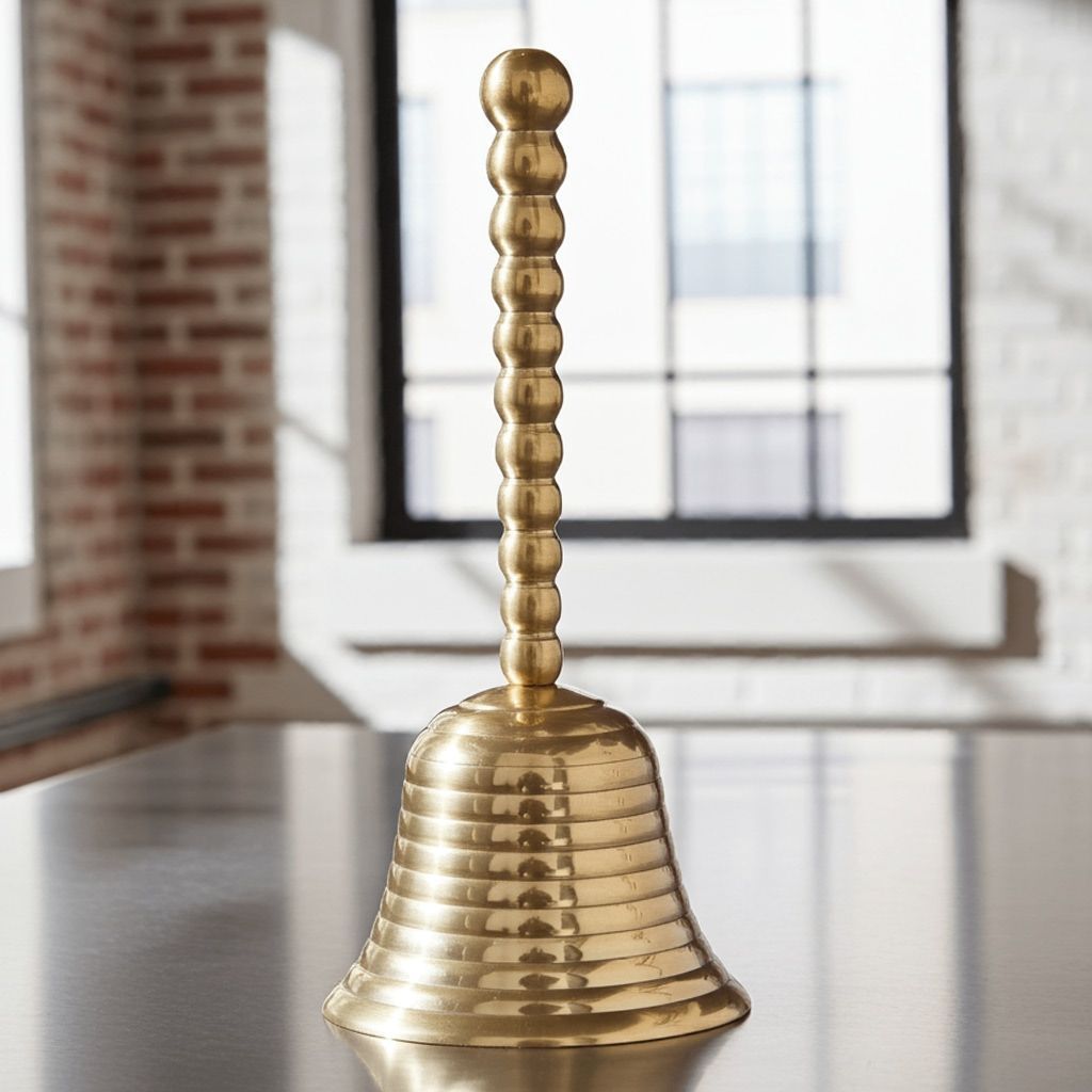 Brass Bell Polish Large, Height : 5.5 Inch (ZMAS287 E)