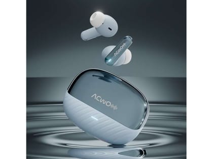 ACwO Dwots 333 Earbuds, 120Hrs Playtime, True Wireless Hexa Mics with Hybrid ANC & Ai-Enc, 48Db Noise Cancellation, 50Ms Low Latency - Lavendar-Blue