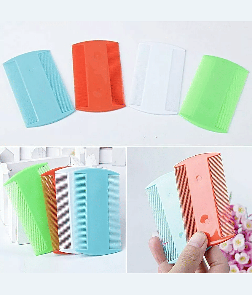 HEAD LICE Treatment 4 Comb Kids Nit Hair Flea Egg Removal 2 Sided Fine Tooth