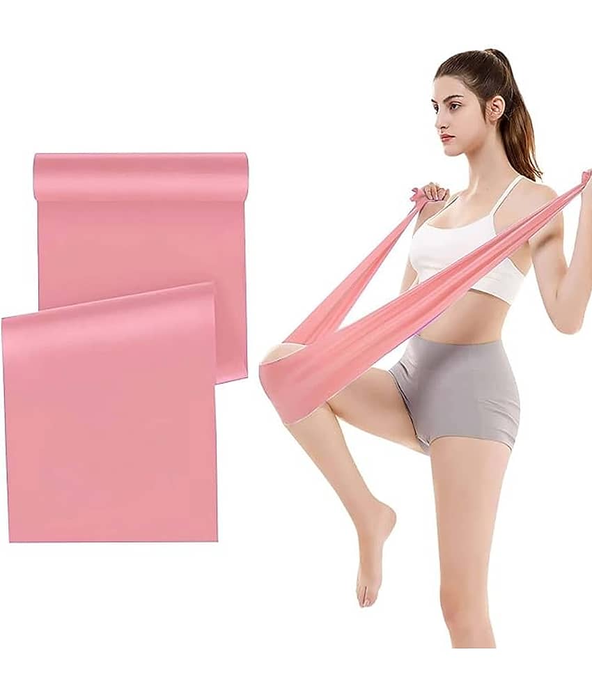 Thera band Yellow Thin/Light Resistance Latex Free Exercise Band 6 Feet(Length) x 4 Inches(Width), Pack of 1 Pink