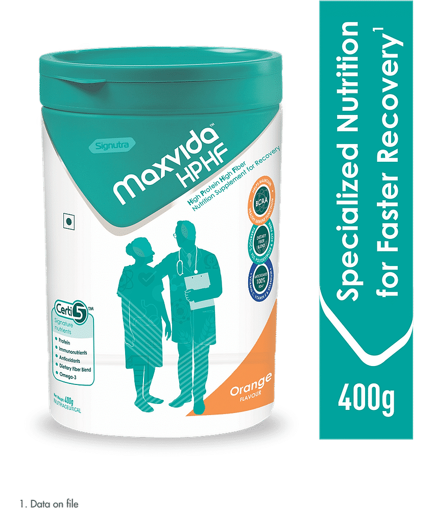 MAXVIDA High Protein High Fiber Supplement for Recovery Nutrition Drink for Adult 400 gm