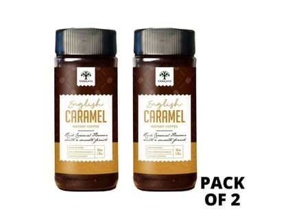 English Caramel Instant Coffee Caramel Flavoured Coffee 50gm Pack of 2