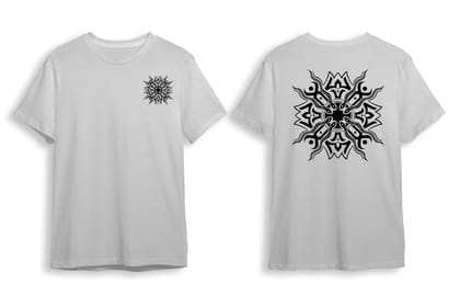 Pack Of 1 White Circle Of Life 180 GSM Cotton T-Shirt