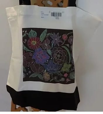 Kalakrishta Flower Doodle Large Tote Bag