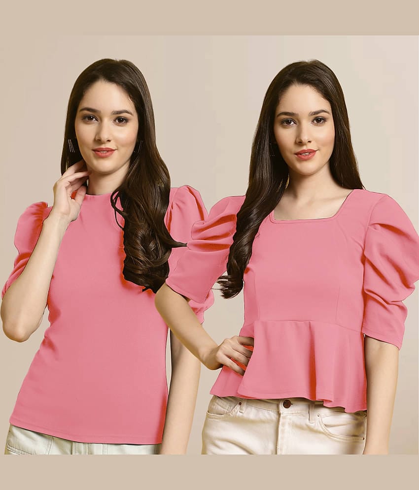 Fabflee Women's Polyester Regular Top ( Multi Color )