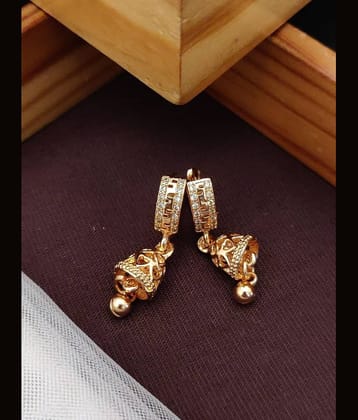 Shivay Fashion  hub Rose Gold Jhumki Earrings ( Pack of 2 )