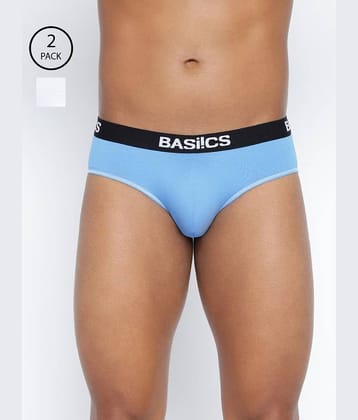 BASIICS By La Intimo Pack of 2 Cotton Blend Briefs For Men's ( Multicolor1 )