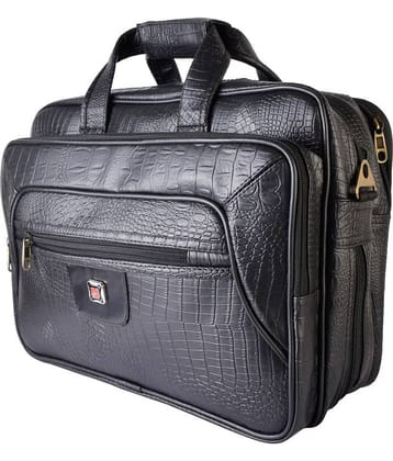 Da Tasche na Black Leather Office Messenger Bag