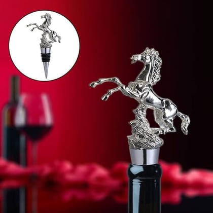 Galloping Horse Bottle Stopper - Set Of 2-Silver - SET OF 2