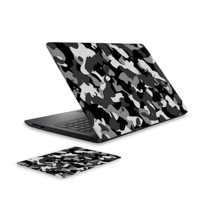 Army Grey Laptop Skin and Mouse Pad Combo Army Grey Laptop Skin and Mouse Pad Combo