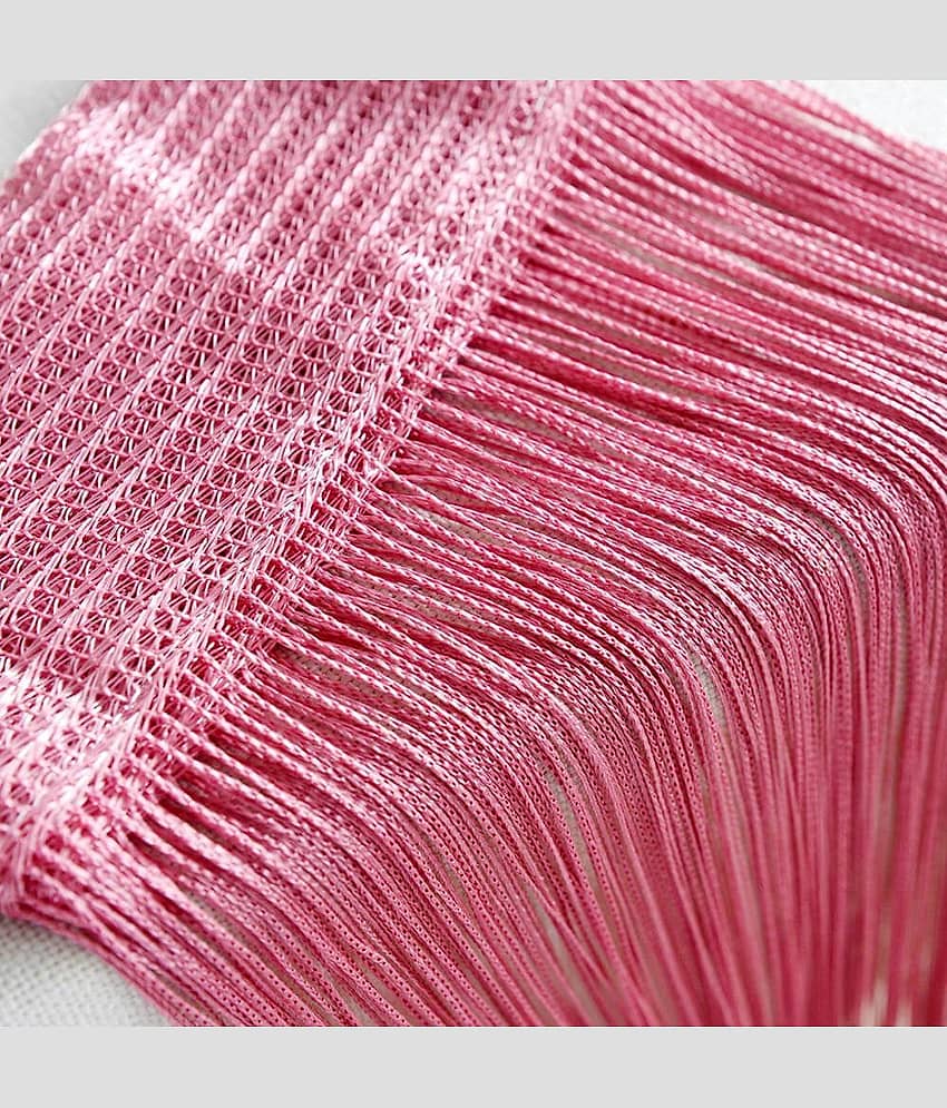 YUTIRITI - Pink Pack of 1 Polyester Door Curtain (3.5 ft X 9 ft)