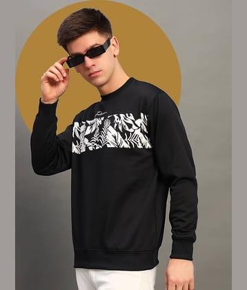 stelvin Cotton Blend Round Neck Men's Sweatshirt - Black ( Pack of 1 )