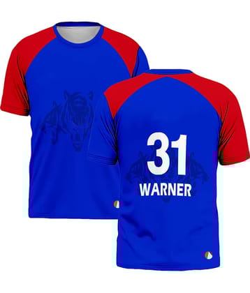 THE BLAZZE Sports India IPL Cricket Team T Shirt Jersey For MensFor Delhi DC Warner 31