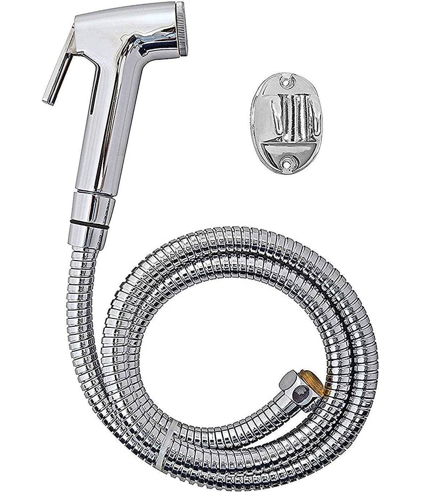 BathEstore (Health Faucet) ABS Health Faucet Shower Toilet Jet Spray with 1Mtr Flexible Hose Faucet Set
