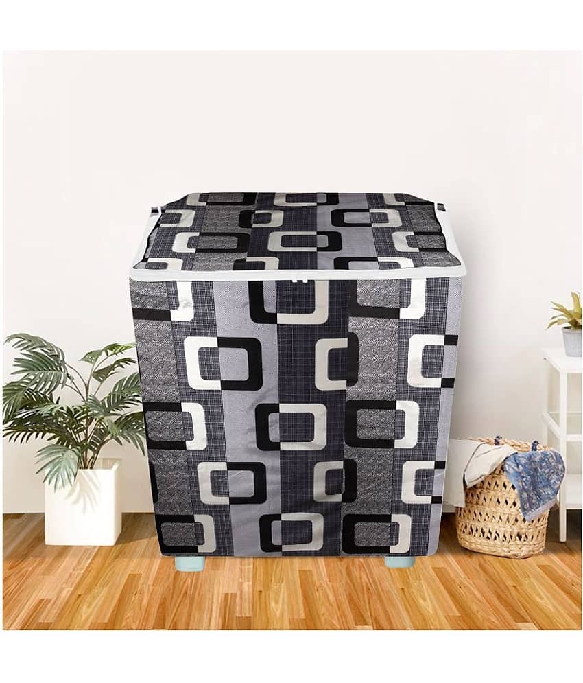 E-Retailer Single Polyester Green Washing Machine Cover for Universal Semi-Automatic