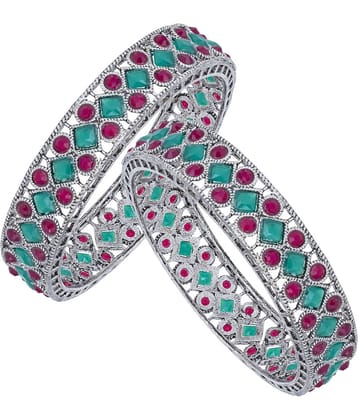 Sukkhi Modern Rhodium (Set of 2) Bangle For Women