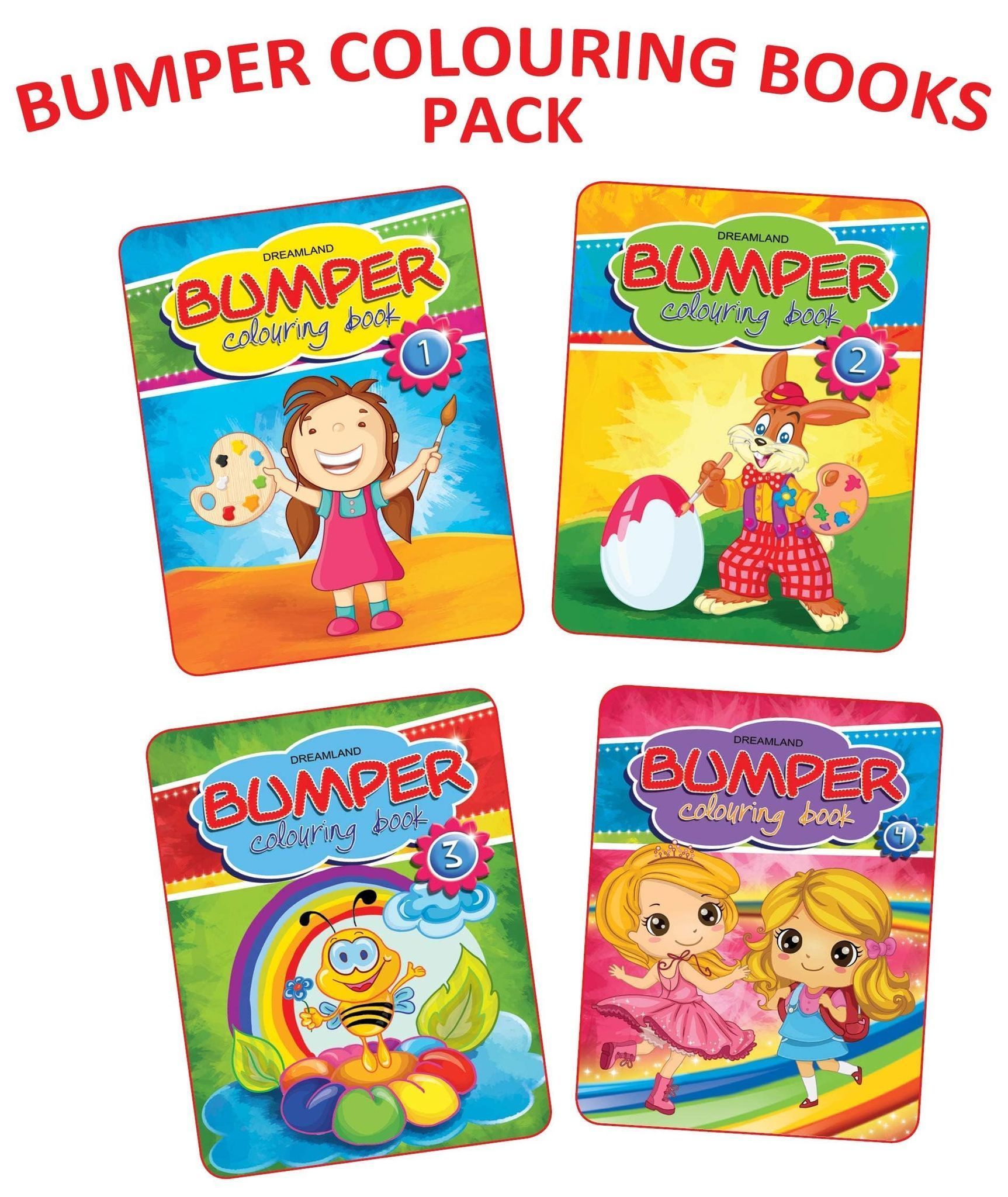 Bumper Colouring 4 Books Pack for Kids 2 -6 Years with 384 Big Pictures| Drawing and Painting Book | Book 3 & 4 [Paperback] Dreamland Publications