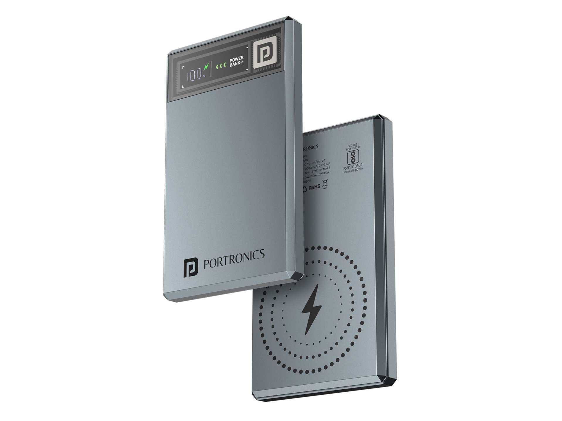 Portronics Luxcell Magclick 5K 15W Wireless Output, 20W Type C Wired Output, LED Display, Magnetic Compatible